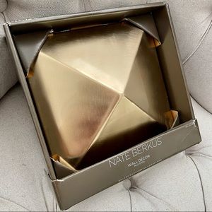 💛 NIB Nate Berkus Gold Stud Metal Wall home Decor one piece
